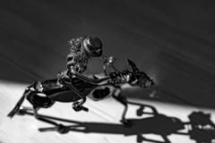 Estatueta pequena do metal fotografia de stock Estatueta pequena do metal fotografia de stock