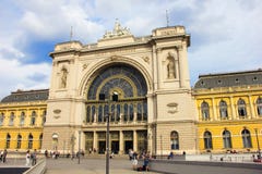 Estação de caminhos-de-ferro em Budapest, capital de Hungria fotos de stock Estação de caminhos-de-ferro em Budapest, capital de Hungria fotos de stock