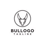 Estilo minimalista simple del diseño del logotipo de Bull para la marca del negocio o de la compañía stock de ilustración Estilo minimalista simple del diseño del logotipo de Bull para la marca del negocio o de la compañía stock de ilustración