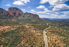 Estrada da passagem de Boynton em Sedona, o Arizona, EUA Fotografia de Stock Estrada da passagem de Boynton em Sedona, o Arizona, EUA Fotografia de Stock