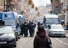 Estrasburgo Francia después de attentados terroristas en el mercado de la Navidad imagenes de archivo Estrasburgo Francia después de attentados terroristas en el mercado de la Navidad imagenes de archivo