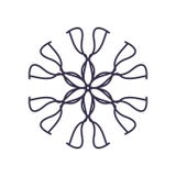Estratto Mandala Geometry Outline per la decorazione o il tatuaggio illustrazione di stock Estratto Mandala Geometry Outline per la decorazione o il tatuaggio illustrazione di stock