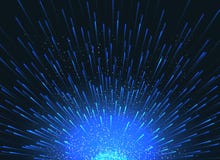 Estrella de estallido en el fondo azul del extracto del vector de espacio para el cartel del evento stock de ilustración Estrella de estallido en el fondo azul del extracto del vector de espacio para el cartel del evento stock de ilustración