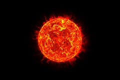 Estrella grande de Sun en espacio imagen de archivo Estrella grande de Sun en espacio imagen de archivo