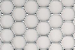 Estructura atómica de Graphene en el fondo blanco ilustración del vector Estructura atómica de Graphene en el fondo blanco ilustración del vector