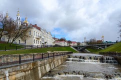 Estuary Spring Vitba And Views Of The Pushkin Bridge Royalty Free Stock Photo Estuary Spring Vitba And Views Of The Pushkin Bridge Royalty Free Stock Photo