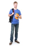 Estudiante masculino joven con los libros fotografía de archivo Estudiante masculino joven con los libros fotografía de archivo