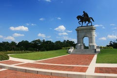 Estátua de Sam Houston no parque, Texas foto de stock Estátua de Sam Houston no parque, Texas foto de stock