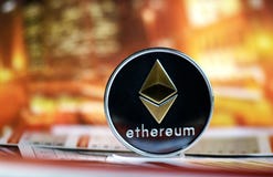 Ethereum na kolorowym tle Obraz Royalty Free Ethereum na kolorowym tle Obraz Royalty Free