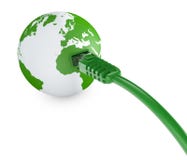 Ethernet cable, internet connection, bandwidth. The world on the web. World Connections, Globe vector illustration Ethernet cable, internet connection, bandwidth. The world on the web. World Connections, Globe vector illustration