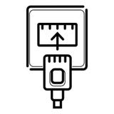 Ethernet cable and port icon stock illustration Ethernet cable and port icon stock illustration
