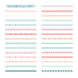 Ethnic hand drawn vector line border set and stock illustration Ethnic hand drawn vector line border set and stock illustration