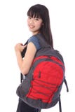 Ethnic student girl off to education class Royalty Free Stock Photos Ethnic student girl off to education class Royalty Free Stock Photos