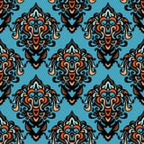 Ethnic Tribal Damask Seamless Pattern Background Royalty Free Stock Photography Ethnic Tribal Damask Seamless Pattern Background Royalty Free Stock Photography