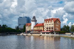 Ethnographic och handelmitt Kaliningrad royaltyfri bild Ethnographic och handelmitt Kaliningrad royaltyfri bild