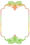 Etichetta di pendenza con i fiori decorativi Copi lo spazio Immagine Stock Libera da Diritti Etichetta di pendenza con i fiori decorativi Copi lo spazio Immagine Stock Libera da Diritti