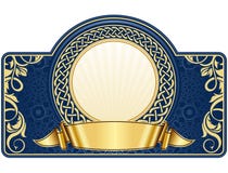 Etiqueta com frame do círculo ilustração stock Etiqueta com frame do círculo ilustração stock