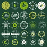 Etiquetas del alimento biológico y de la bebida y sistema de elementos libre illustration Etiquetas del alimento biológico y de la bebida y sistema de elementos libre illustration