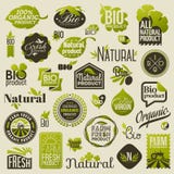 Etiquetas e emblemas orgânicos naturais do produto. Grupo de vetores ilustração royalty free Etiquetas e emblemas orgânicos naturais do produto. Grupo de vetores ilustração royalty free