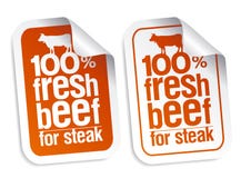 Etiquetas frescas da carne ilustração royalty free Etiquetas frescas da carne ilustração royalty free