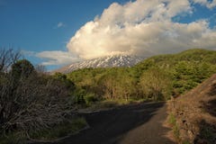 Etna Park landscape at evening. Sicily stock image Etna Park landscape at evening. Sicily stock image