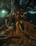 Ett sagolikt; skognymf Gyana royaltyfri fotografi Ett sagolikt; skognymf Gyana royaltyfri fotografi