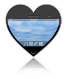 Eu amo meu smartphone imagem de stock Eu amo meu smartphone imagem de stock