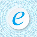Euler ` s liczba z cieniem na cyfrowym tle Matematycznie konstanta, dziesiątkowa irracjonalistyczna liczba ilustracja wektor Euler ` s liczba z cieniem na cyfrowym tle Matematycznie konstanta, dziesiątkowa irracjonalistyczna liczba ilustracja wektor