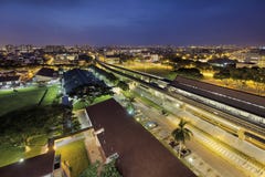 Eunos MRT Train Station At Dawn Stock Images