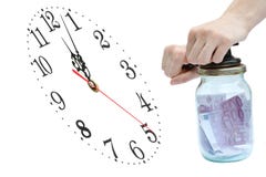 Euro And Time Stock Images