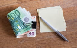 Euro argent/concept du budget de ménage Photos stock Euro argent/concept du budget de ménage Photos stock
