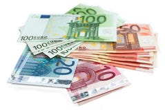 Euro geldbankbiljetten royalty-vrije stock afbeelding Euro geldbankbiljetten royalty-vrije stock afbeelding