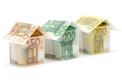 Euro Huizen royalty-vrije stock afbeeldingen Euro Huizen royalty-vrije stock afbeeldingen
