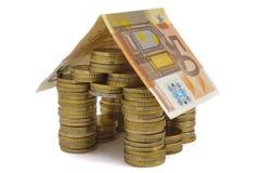 Euro maison d'argent photographie stock libre de droits Euro maison d'argent photographie stock libre de droits