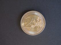 2 euro menniczy, Europejski zjednoczenie Fotografia Stock 2 euro menniczy, Europejski zjednoczenie Fotografia Stock