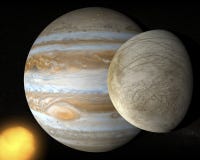 Europa por satélite, la luna de Júpiter libre illustration Europa por satélite, la luna de Júpiter libre illustration