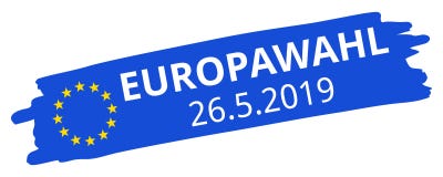 Europawahl 26 5 2019, tedesco per l'elezione del Parlamento Europeo 2019, colpo blu della spazzola, bandiera di UE, stelle, obliq illustrazione vettoriale Europawahl 26 5 2019, tedesco per l'elezione del Parlamento Europeo 2019, colpo blu della spazzola, bandiera di UE, stelle, obliq illustrazione vettoriale