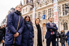 Europe Day 2019 in front of Paris City Hall stock photography Europe Day 2019 in front of Paris City Hall stock photography