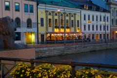 Europe, Scandinavia, Sweden, Gothenburg, Restaurant on Sodra Hamng stock images Europe, Scandinavia, Sweden, Gothenburg, Restaurant on Sodra Hamng stock images