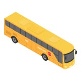 Europe school bus icon, isometric style royalty free illustration Europe school bus icon, isometric style royalty free illustration