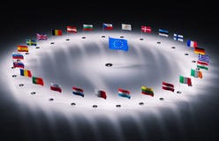 European Union Flags Stock Photography European Union Flags Stock Photography