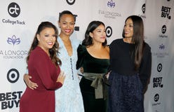 Eva Longoria, Zoe Saldana, Gina Rodriguez and Rosario Dawson royalty free stock photos Eva Longoria, Zoe Saldana, Gina Rodriguez and Rosario Dawson royalty free stock photos