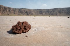 Close-up of a volcanic rock in the crater of Al-Wahbah in Makkah Province, Saudi Arabia stock image Close-up of a volcanic rock in the crater of Al-Wahbah in Makkah Province, Saudi Arabia stock image