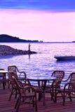 Evening Seaside In Pink And Blue Royalty Free Stock Images Evening Seaside In Pink And Blue Royalty Free Stock Images