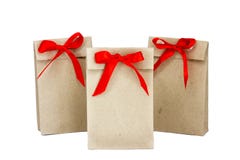 Everyone dreams of getting a gift in such a cute bag with a red stock images Everyone dreams of getting a gift in such a cute bag with a red stock images