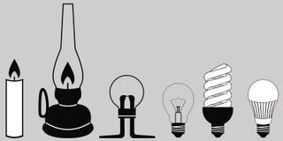 Evolution lighting lamp royalty free illustration Evolution lighting lamp royalty free illustration