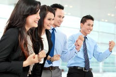 Excited group of business people Stock Photos Excited group of business people Stock Photos