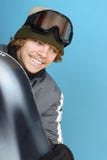 Excited Snowboarder Royalty Free Stock Photo