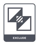 exclude icon in trendy design style. exclude icon isolated on white background. exclude vector icon simple and modern flat symbol vector illustration exclude icon in trendy design style. exclude icon isolated on white background. exclude vector icon simple and modern flat symbol vector illustration