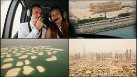 Excursão do helicóptero sobre Dubai 2014 anos United Arab Emirates filme Excursão do helicóptero sobre Dubai 2014 anos United Arab Emirates filme